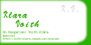 klara voith business card